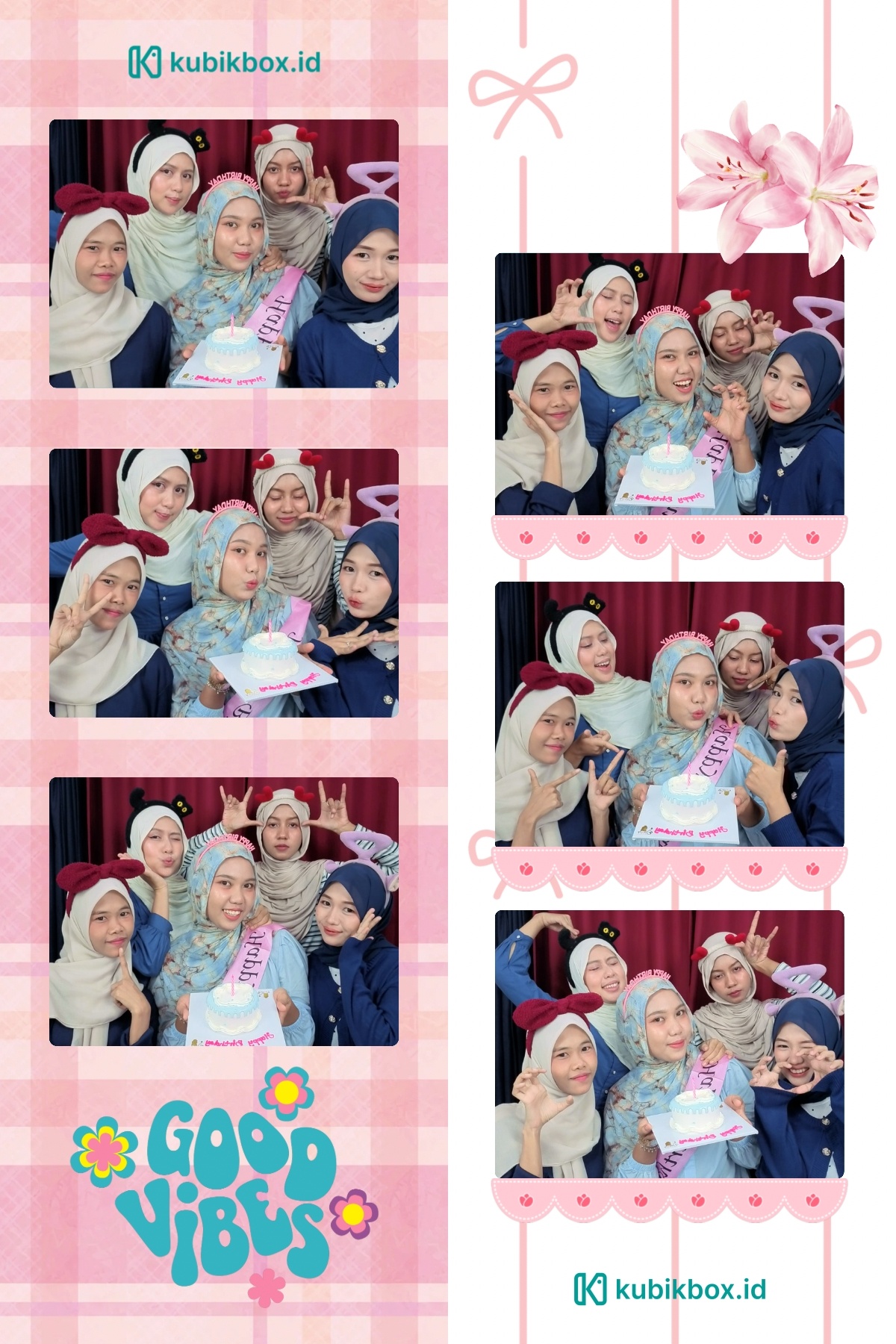 Ekspresi ceria bareng bestie dengan frame Good Vibes