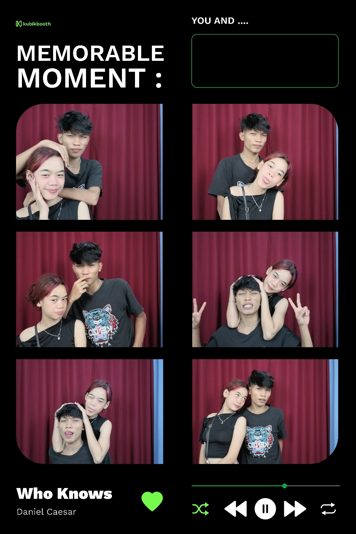 Variasi layout frame Music Player Kubikbox