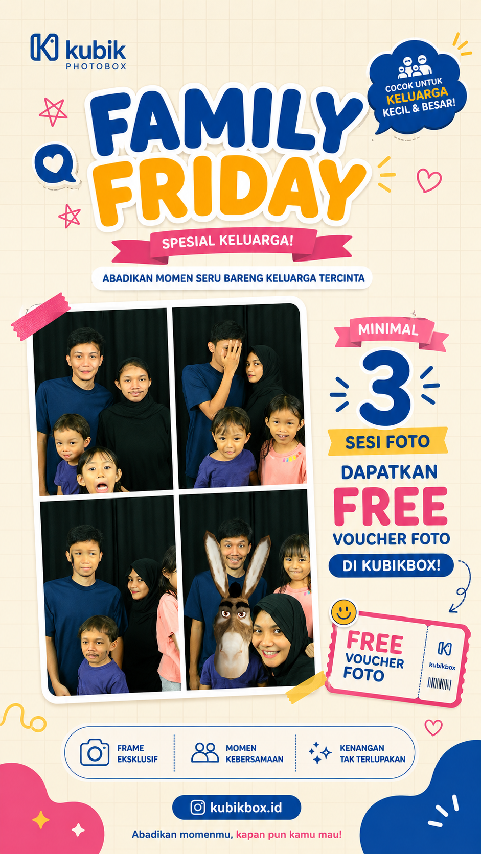Family Friday — 3 sesi keluarga, dapat free voucher foto