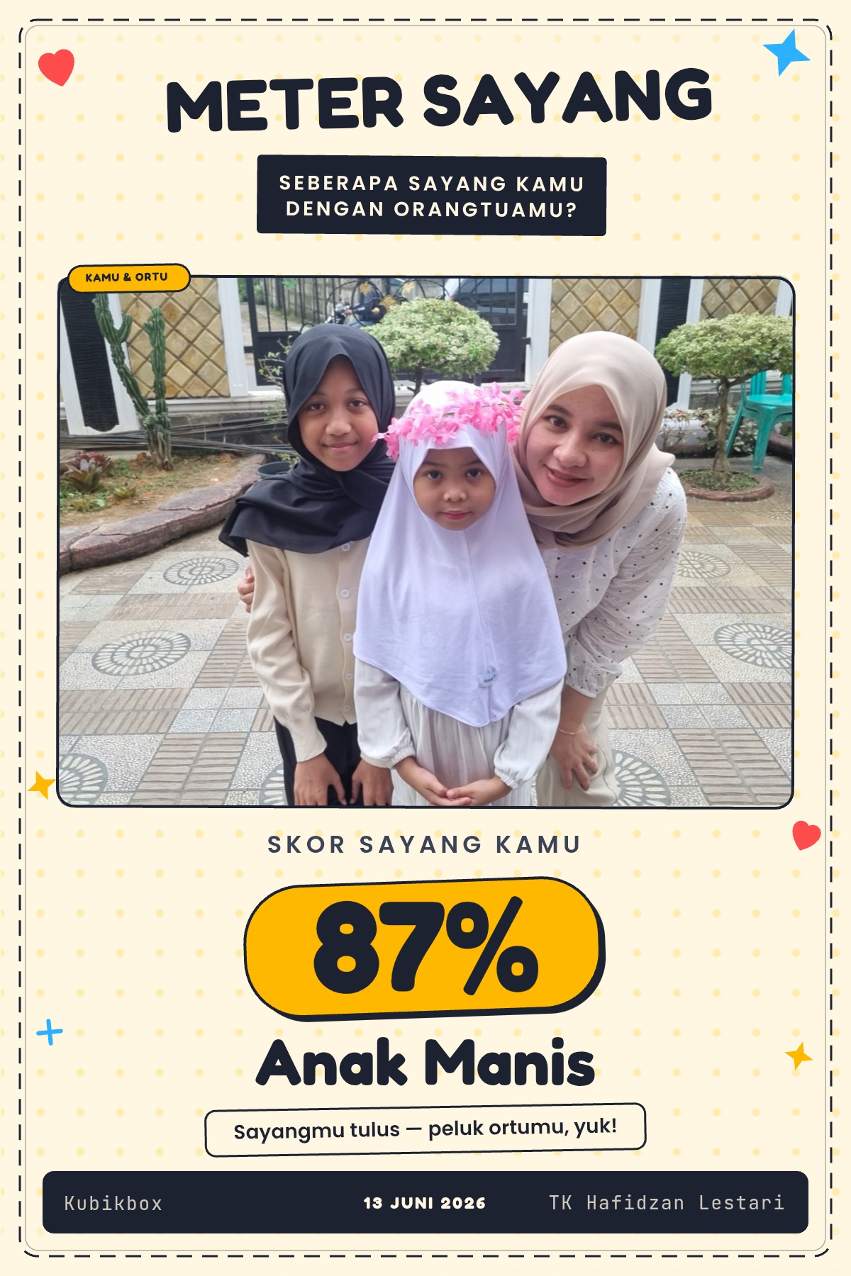 Meter Sayang · Anak Manis 87% 💛