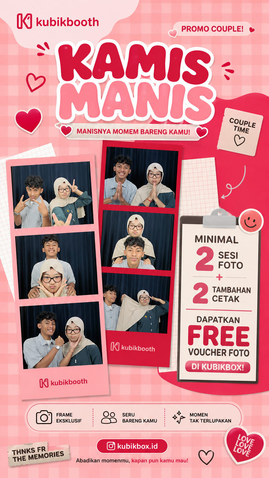 Kamis Manis — 2 sesi + 2 cetak, dapat free voucher foto