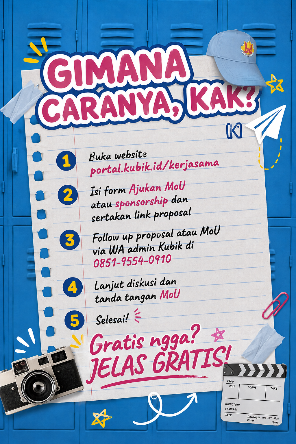 Gimana caranya MoU sama Kubik? Gratis!